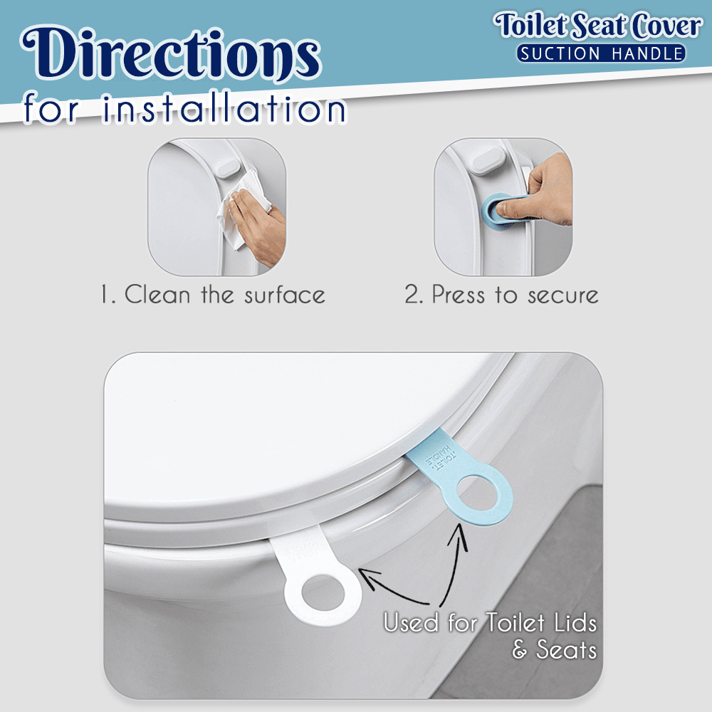 Toilet Seat Cover Suction Handle (2-pcs Set)